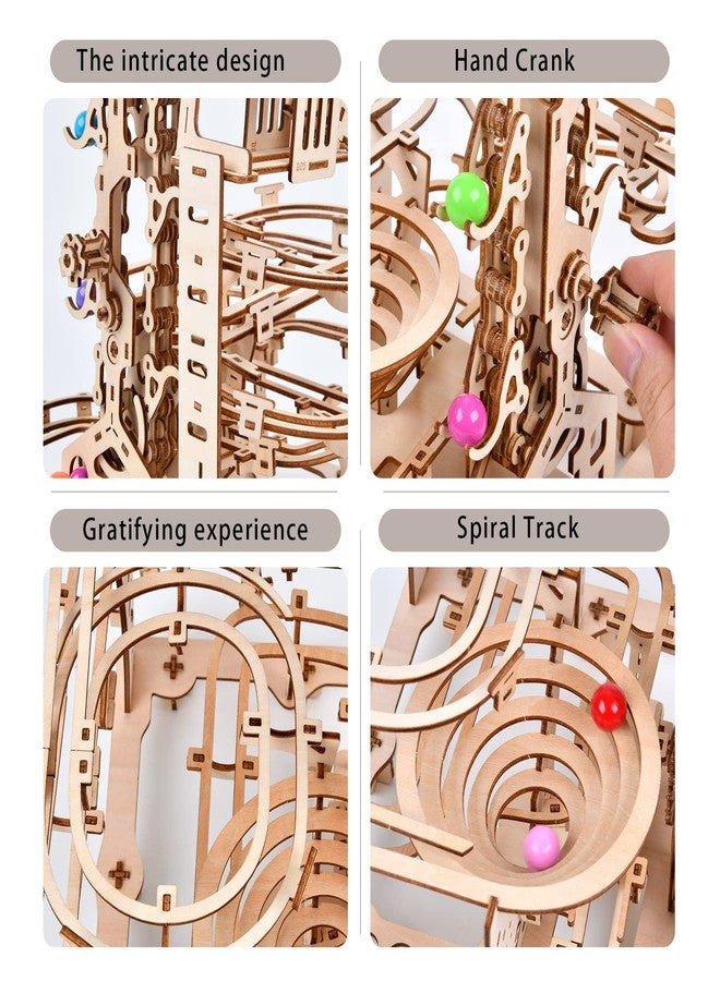 varbertos 3D Wooden Puzzles Marble Run Chain Kit, Wood Creative Mechanical Puzzles Assembly Model Building Kits to Build for Adults & Kids, DIY Wooden Puzzle Hobbies Toys for Adults &Teens Gifts - Image 3
